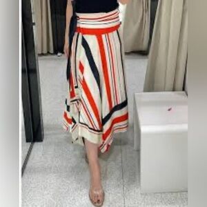 🔥🔥Zara Asymmetric striped skirt ZW collection